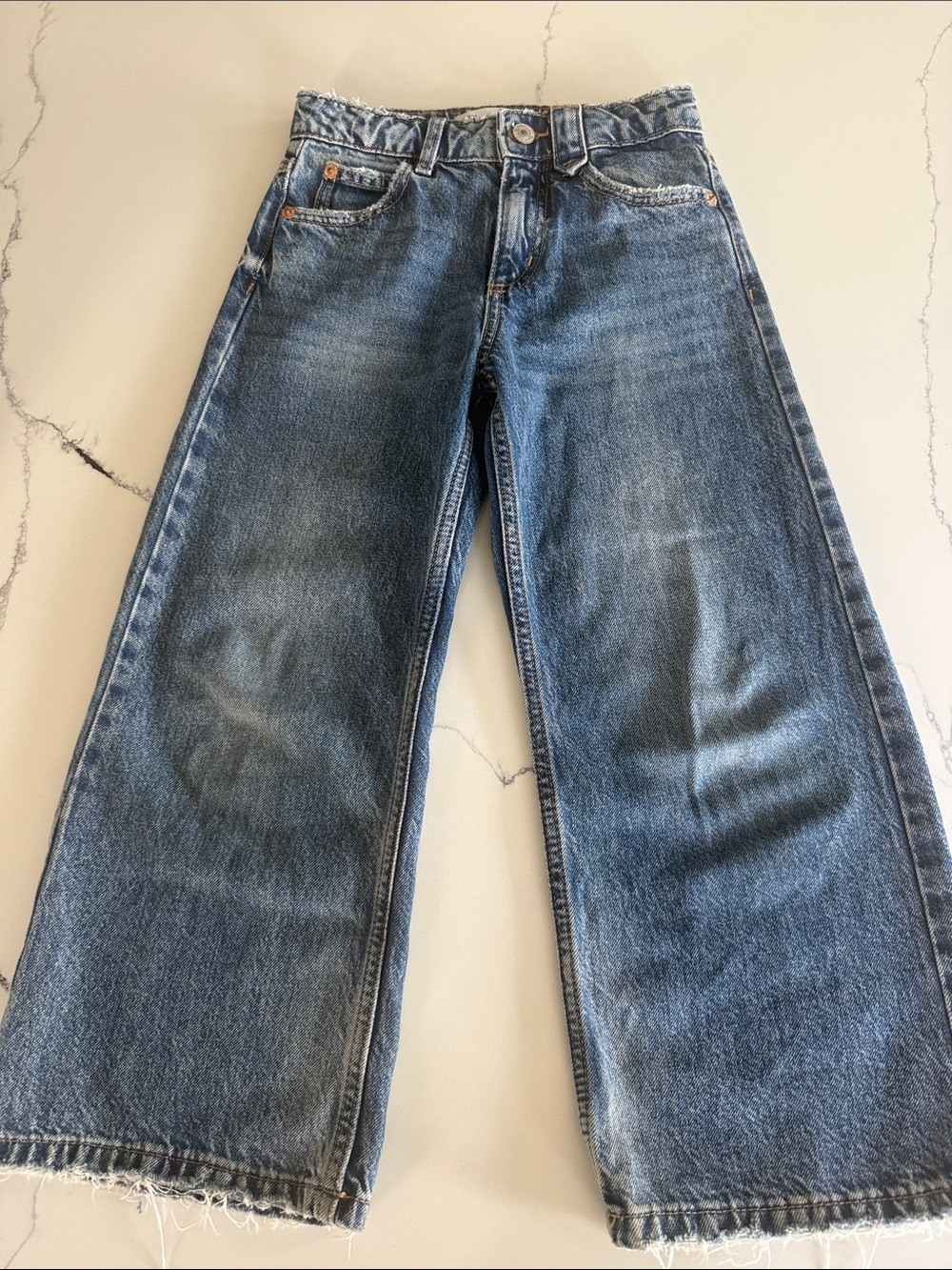Mara kids Wide-Leg Blue Denim Jeans size 7 years